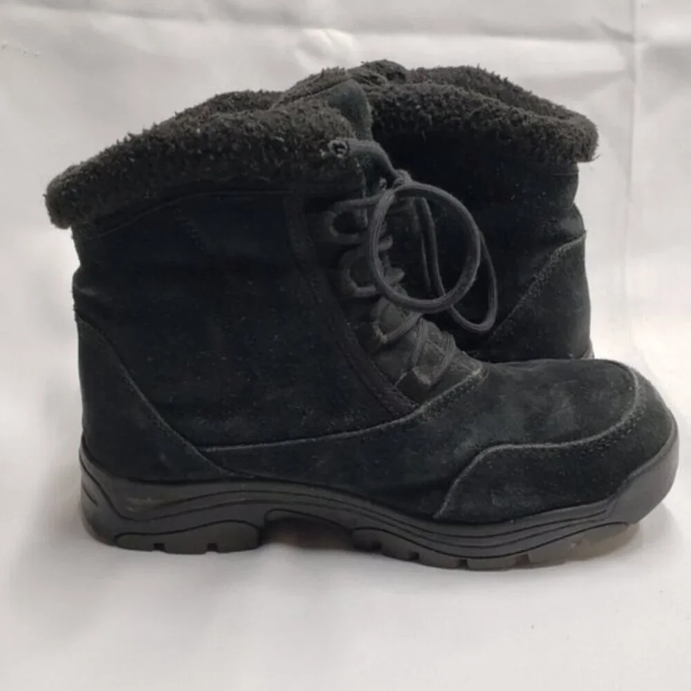 Sorel Waterfall Low Waterproof Laced Ankle Boot Black Size 7 Women's - Picture 9 of 15
